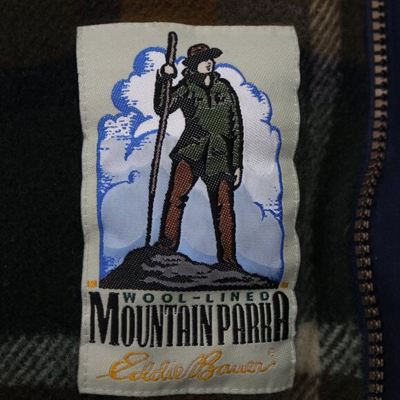 Eddie Bauer Jacket Adult XL Wool Lined Mountain Parka Blue Full Zip Utility Coat - Picture 11 of 16